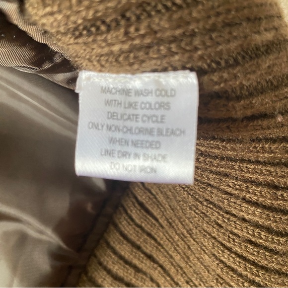 One Step Up brown zip up puffy vest jacket coat fur hood women’s 2X pockets - Picture 9 of 10